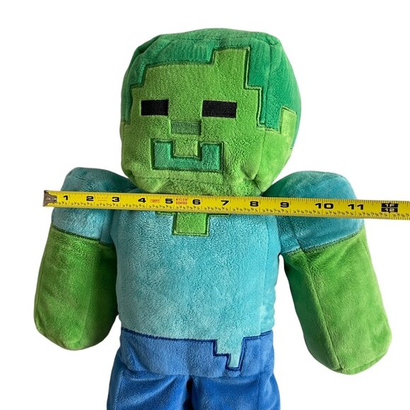 Minecraft Plush Zombie Pillow Toy Blue & Green Soft Stuffed Figure Collectors It - Picture 10 of 11